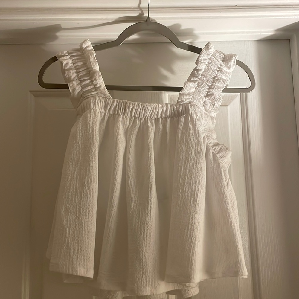 Size S White Summer Fun Blouse